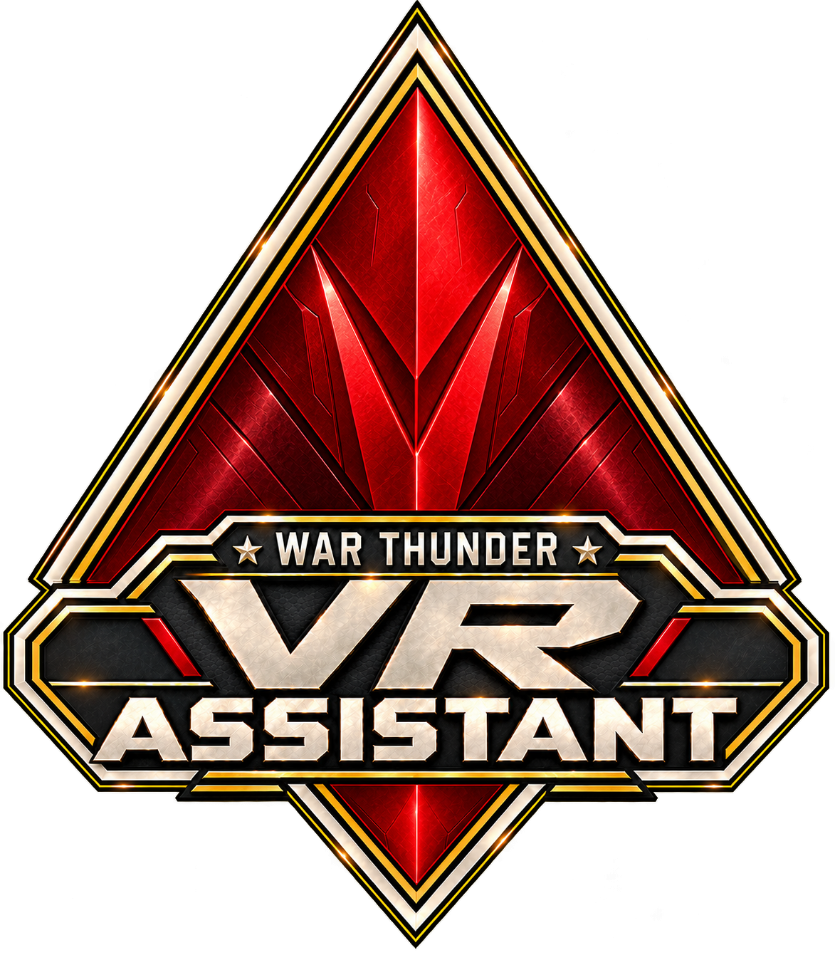 War Thunder VR Assistant emblem in crimson, ivory and gold